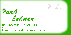 mark lehner business card